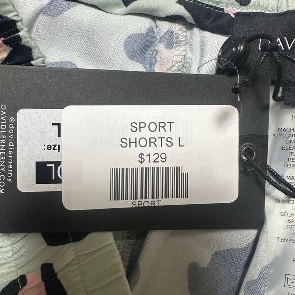 David Lerner Light Blue Leopard Print Sport Shorts NEW - Picture 5 of 6